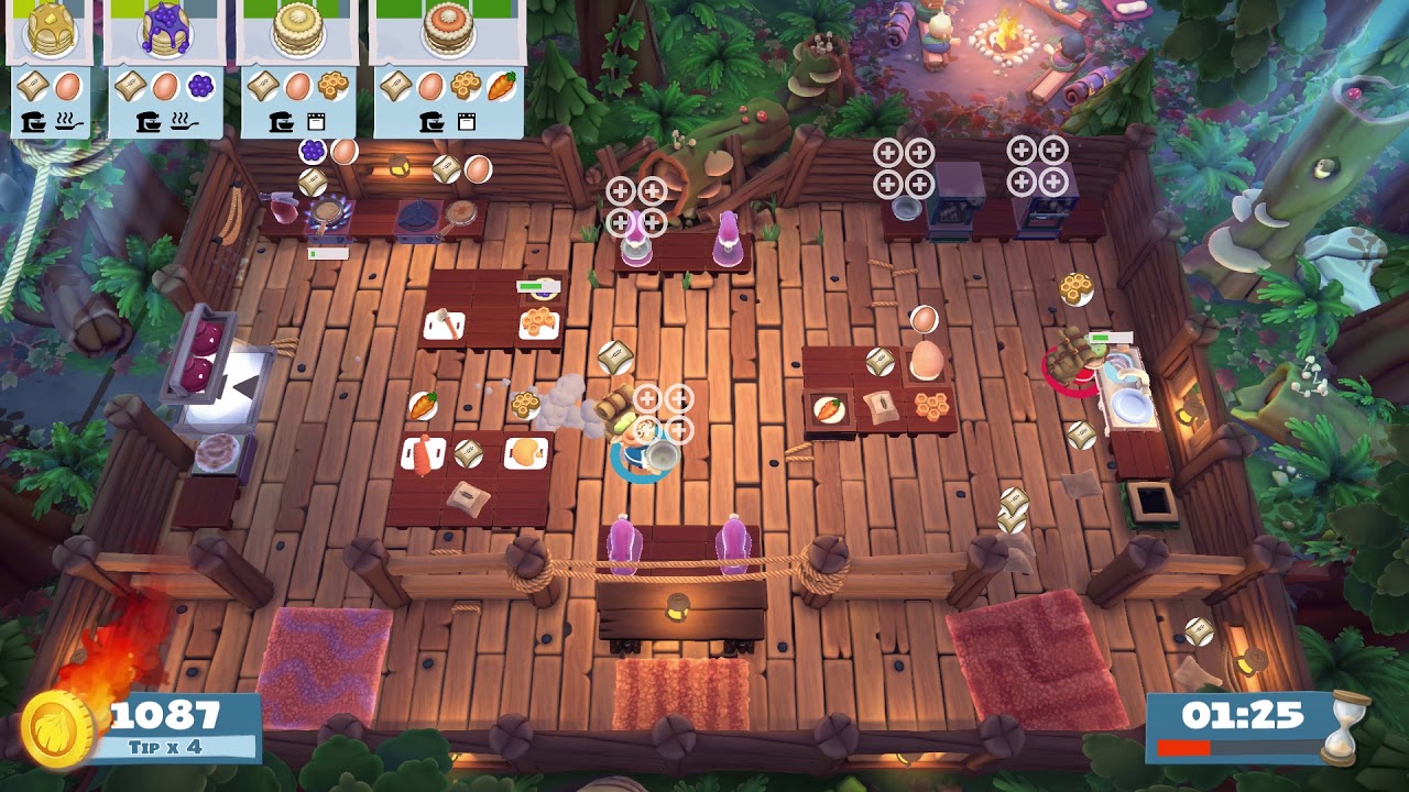 Overcooked 2: Campfire Cook Off, Level 3-1, 2 Players, 4 Stars (1647)