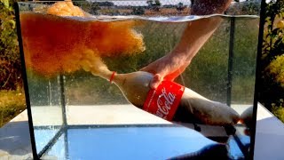 Experiment Coca Cola And Mentos Underwater -Vision
