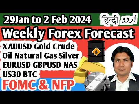 Weekly Forex Forecast Hindi 29Jan-2Feb | XAUUSD Analysis NextWeek Gold Prediction Oil Strategy News