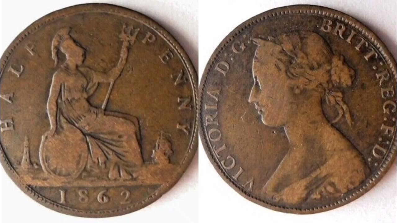 uk-1862-half-penny-coin-value-review-youtube