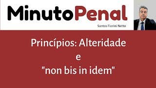 14. Princípios. Alteridade. Non bis in idem