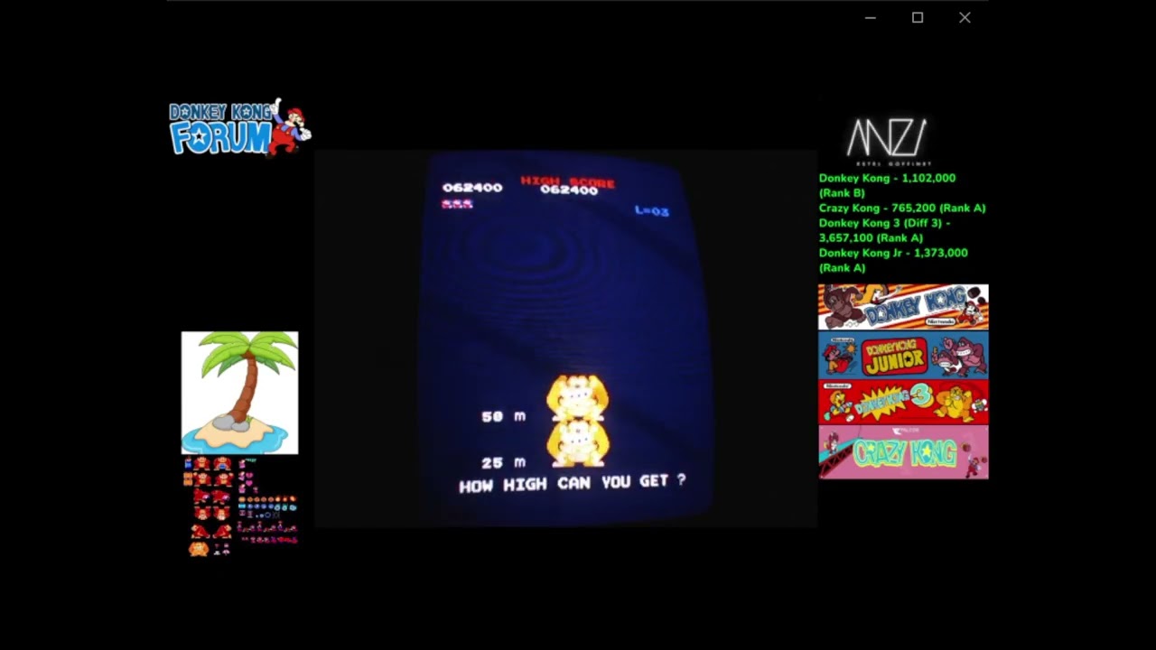 Donkey Kong (Arcade) - 140,300pts Start PB