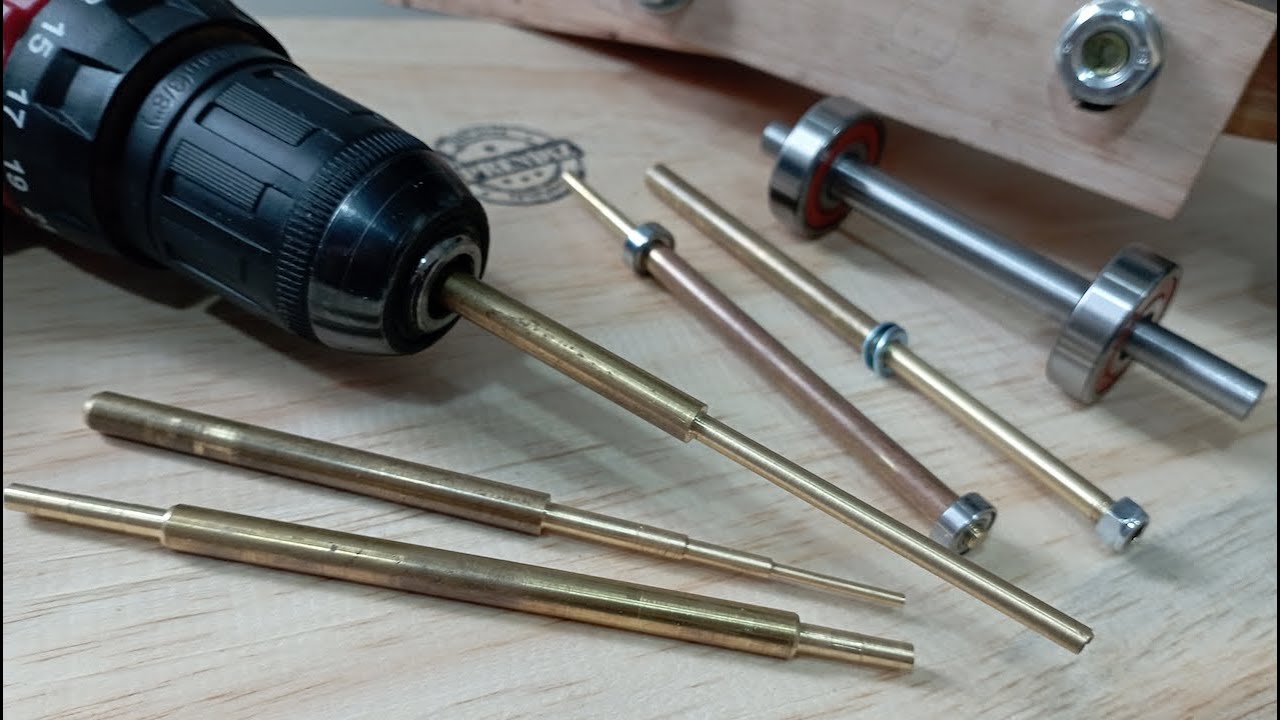 Torneado de metal sin torno. Con taladro - Turning with drill