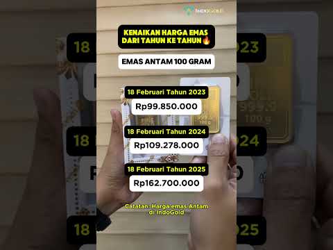 KENAIKAN HARGA EMAS ANTAM 100 GRAM DI INDOGOLD SELAMA 3 TAHUN TERAKHIR! MEROKET NAIK  #antam