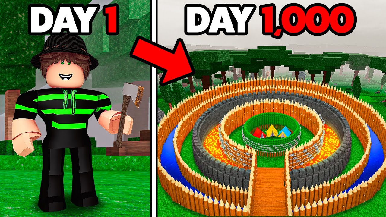 I Spent 1000 Days Building The BIGGEST BASE In 99 Nights In The Forest!