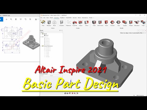 Altair Inspire 2021 Basic Part Design Tutorial For Beginner [COMPLETE]