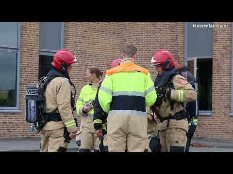 Meterkast in bedrijf Groningen in brand