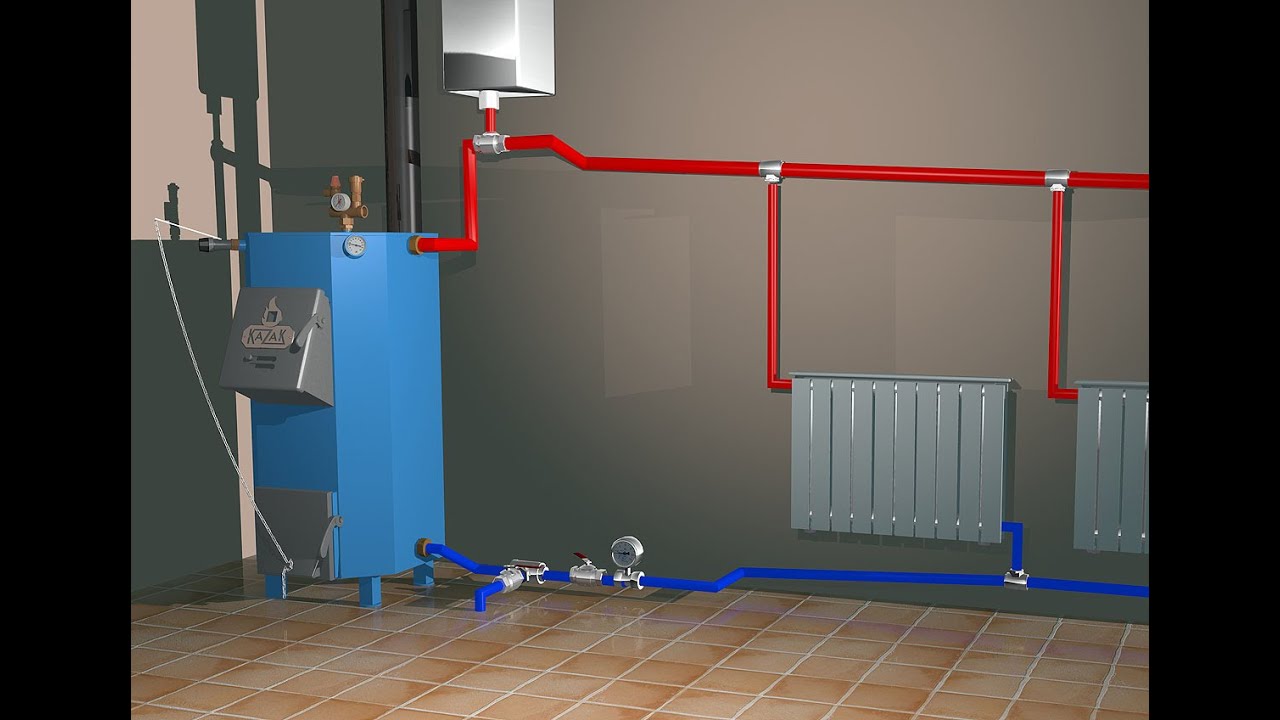 Кипит котел, где разместить расширительный бак - YouTube