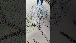 Pointillism art tree #art #happinesstillinfinity #drawing #pointillismart