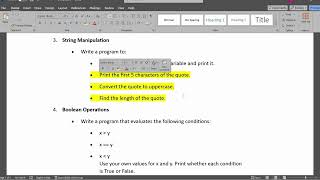 PYTHON ASSIGNMENT - 1