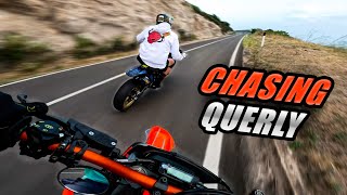 SUPERMOTO ON CLOSED MOUNTAIN ROAD  - RAW