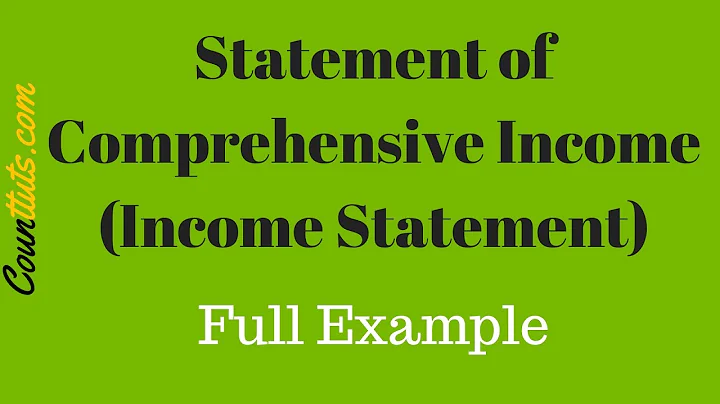 Statement of Comprehensive Income (Income Statement) | Full Example - DayDayNews