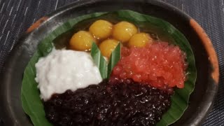 Indonesian sweet dessert Ramadan ll Bubur Candil komplit