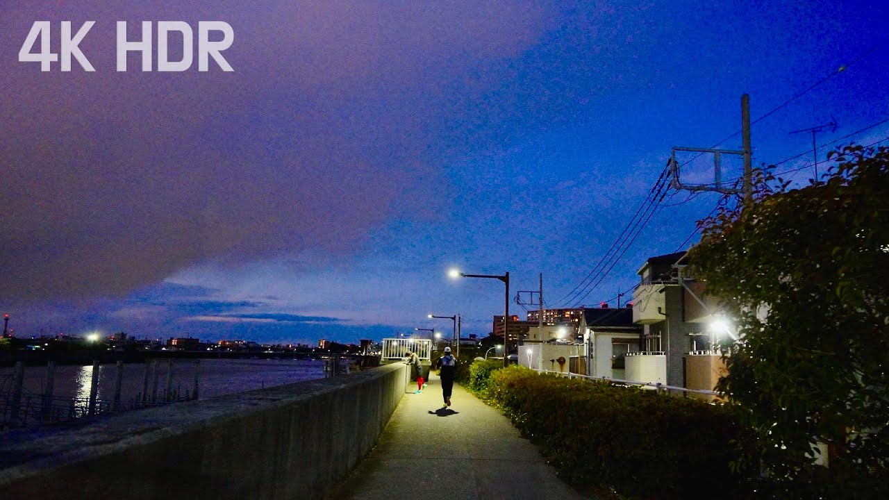 Magic Hour Walking Tour by the Riverside in Urayasu City | Chiba, Japan ...