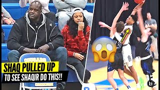 Shaq Watches Shaqir O'Neal Try To BAPTIZE The Defenders!! Shaqir Gets Buckets In Front of His Dad!