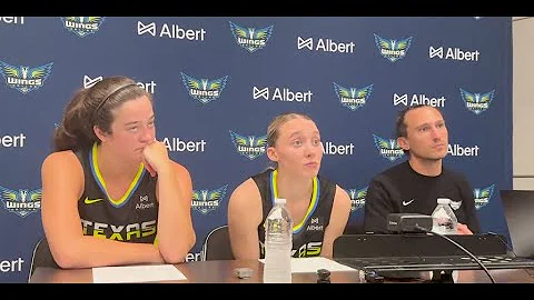 Dallas Wings Postgame Press Conference vs. Sparks: Paige Bueckers, Maddy Siegrist & Chris Koclanes