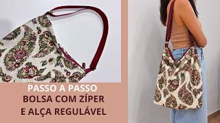 Easy-to-Sew Bag With Zipper and Adjustable Strap