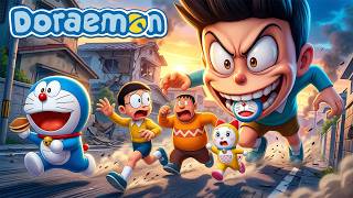 PANIC] Giant Suneo Goes CRAZY! Doraemon Team Runs for Their Lives