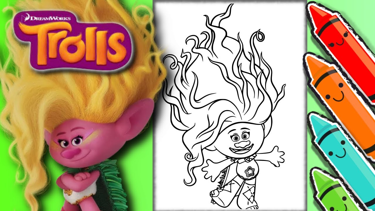 Trolls Band Together Coloring Pages | Coloring For Kids | Viva - YouTube