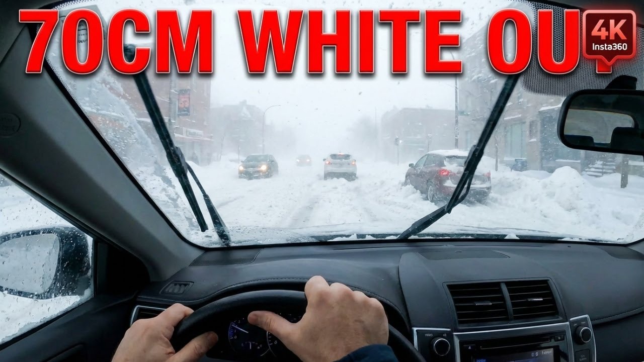 70cm BLIZZARD DRIVING: Surviving Montreal’s Deadliest Storm (Insta360 POV)