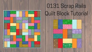 0131 Scrap Rails Quilt Tutorial | Block of the Day 2023 | Jelly Roll Quilt | AccuQuilt | Scrap Quilt
