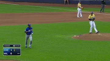 CHC@MIL: Brewers turn 6-4-3 double play in the 4th