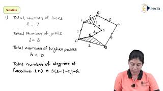 Numerical Based on Degree of Freedom - Basic of Kinematics - Kinematics of Machinery