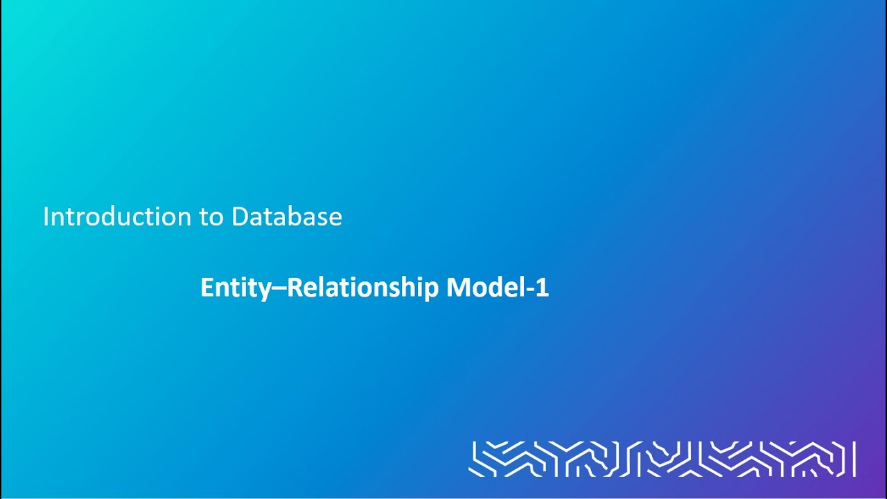 IT244 - CS350 - DS350 Module 4: Entity–Relationship Model-1 - YouTube