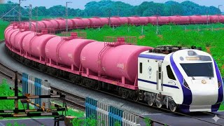 Train High Speed Crossing in Railway Gate | BUMPY RAILROAD | Train Simulator | Railwork | NTG GAMING