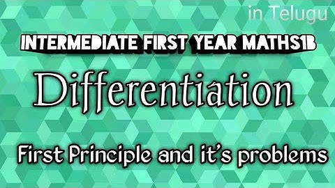Intermediate first year maths1B differentiation chapter problems in Telugu||best explanation||