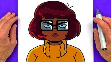 How to DRAW VELMA DINKLEY from Velma HBO TV Series - Easy Step by Step Drawing