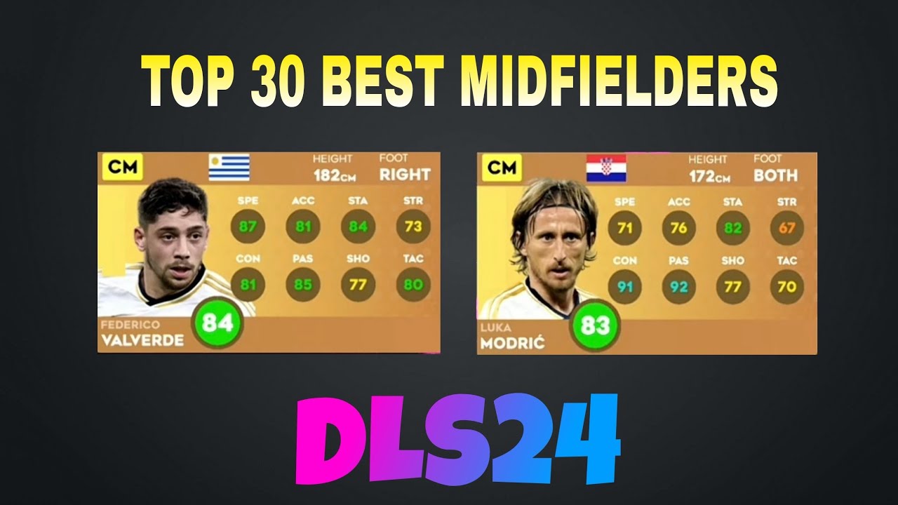 TOP 30 BEST MIDFIELDERS IN DREAM LEAGUE SOCCER 24! YouTube