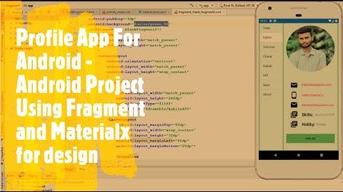 Fragment with listview for androidx (Profile App For Android) -Using Materialx for design