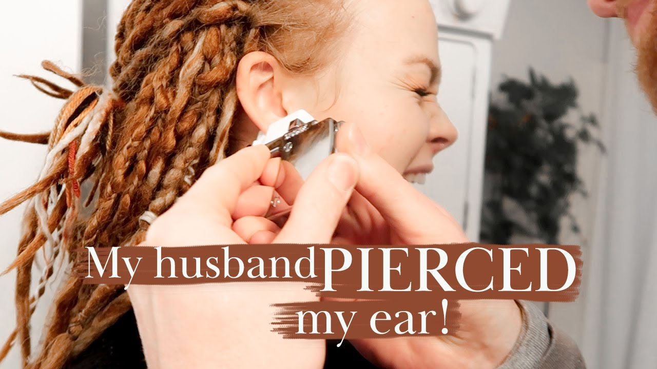 I let my HUSBAND pierce my ear! YouTube