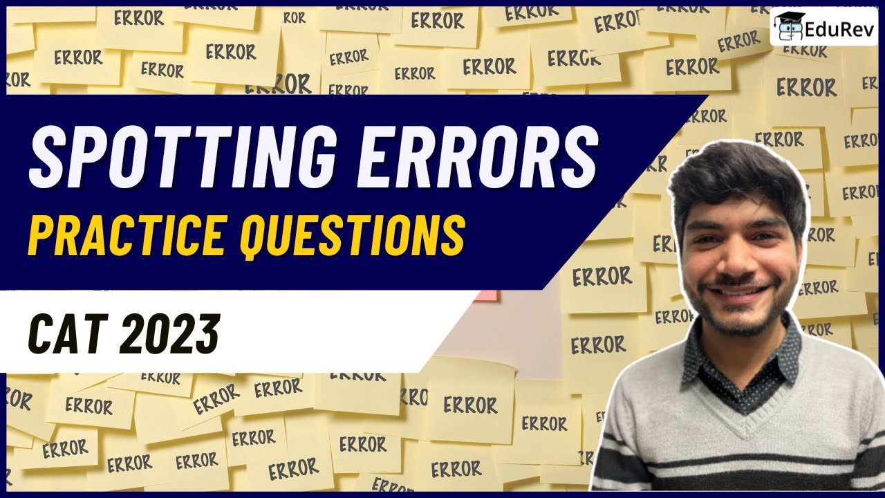 Practice Questions Spotting Errors CAT & other MBA Exams (IIFT