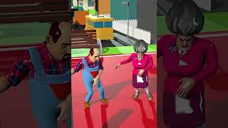 Old Scary Nb And Scary Teacher Vs Old Spider Nick Who can pass #scaryteacher #3d