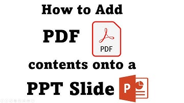 How to insert PDF content onto a slide