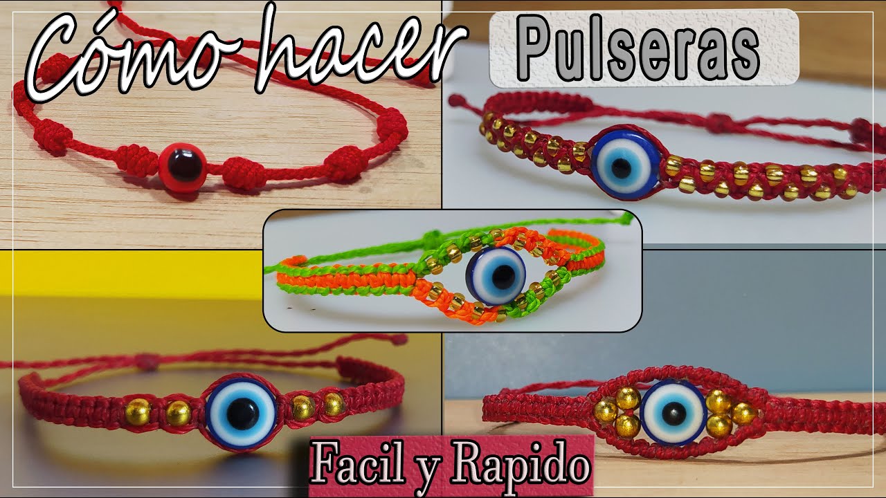 Pulsera Hilo Encerado Rojo con Ojo Turco - NICO Disegno