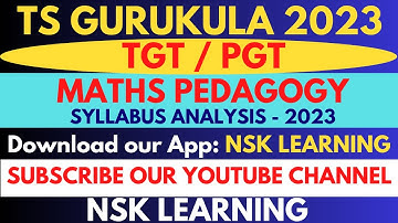 GURUKULA MATHS PEDAGOGY SYLLABUS