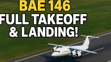 BAE System 146 Aircraft Full Landing & Takeoff! 
