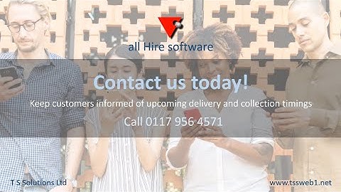 Customer Delivery Text - warn customers of upcoming deliveries and collections