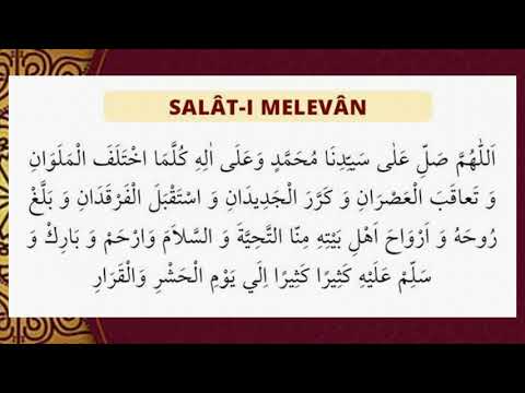 Salavat ı Melevan Duası