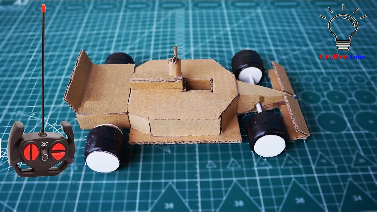 how to make [RC] car from cardboard that works YouTube