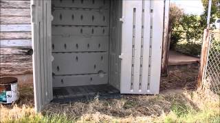 Off Grid Texas Homestead Rubbermaid Battery Storage