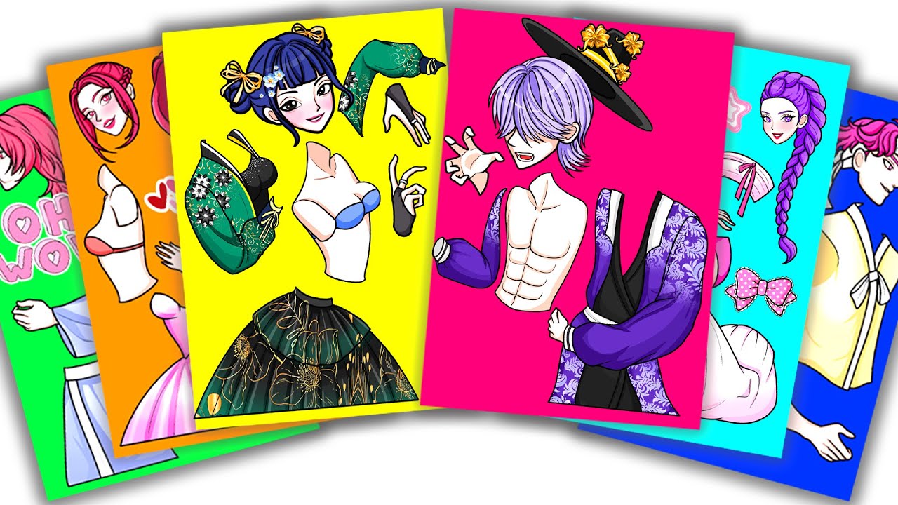 BEST COUPLE of HUNTRIX and SAJA BOYS | KPOP DEMON HUNTERS Sticker Book DIY