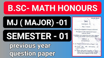 bsc part 1 math honours question paper, #1st semester math Honours major paper 1 , #math mj-01