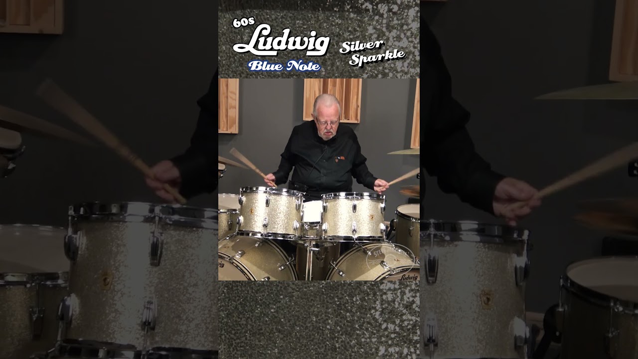 Check out this HUGE Blue Note drum set from LUDWIG! Wrapped in Silver Sparkle!