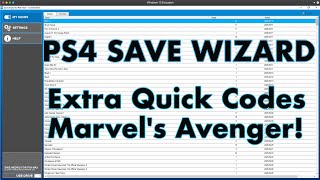 PS4 Save Wizard Tutorial - Extra Quick Codes Marvel's Avenger - Max Stats, Max Exp, Gear LV 130💥
