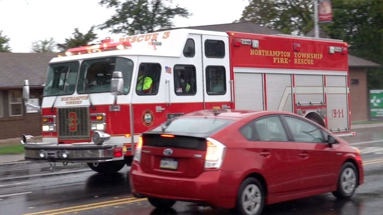 Northampton Township Volunteer Fire Company Rescue 3 Responding