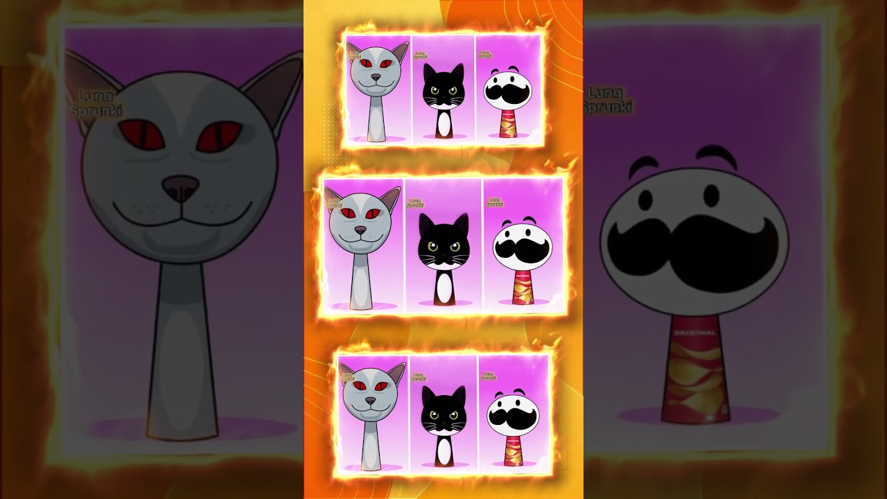 SPRUNKI OC! : MEOW  🆚  FUNCAT  🆚  LAY'S Tiles Hop EDM Rush!